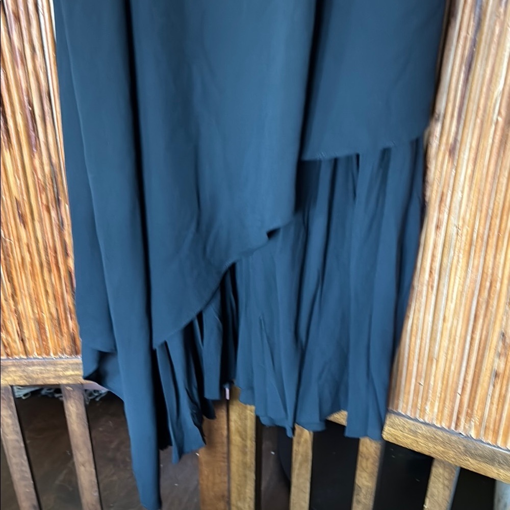 Elizabeth and James Black Asymmetrical Sheath Dress